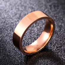 MANGOPIE-anillo de acero inoxidable para hombre y mujer, 6mm, oro rosa 316, titanio 2024 - compra barato