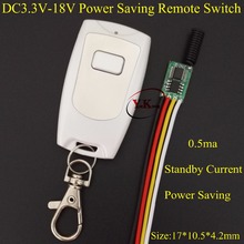 Batedor-fonte de alimentação sem fio, interruptor remoto pequeno para economia de energia, rf rx, cc 3.3v 3.6v 4.2v 4.5v 5v 6v 7.4v 9v 13v 18v 2024 - compre barato