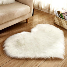 Alfombra de piel de oveja Artificial para sala de estar, alfombrilla peluda cálida para asiento, sofá, dormitorio, HLX01 2024 - compra barato