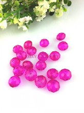 8mm 140pcs Hot Pink Crystal Glass Beads Loose Charm Rondelle Beads For Jewelry Making Favor Bracelet DIY Beads Free Shipping 2024 - buy cheap