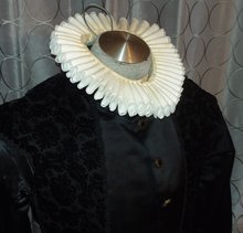 Cosplaydiy Mens Renaissance White Cotton Lace Jabot Collar Wrist Cuff Cosplay Accessories Tudor Elizabethan Collar Cuffs l320 2024 - buy cheap