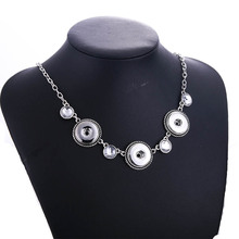 New High Quality DIY Snap Necklace Jewelry fashion crystal 3 buttons DIY 18mm Snap Pendant Necklaces 2024 - buy cheap