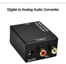 Conversor de áudio digital para analógico, adaptador coaxial rca sinal toslink para analógico, conversor de áudio rca para dvd tv 2024 - compre barato