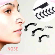 Modelador de nariz com 6 tamanhos, levantamento, ponte, sem dor, modelador de nariz, clipe, massageador para mulheres e meninas 2024 - compre barato