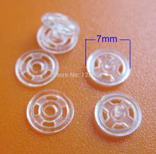 100pcs/lot 7mm White Transparent Round Plastic Snap Button for Garment Mini Button for Clothes P0030 2024 - buy cheap