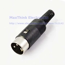 DIN Plug Male Plug Cable Connector 3Pin With Plastic Handle , 25pcs , Free shipping 2024 - buy cheap