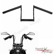 Черный мотоциклетный руль Papanda 1 дюйм Z Bar для Harley Sportster XL883 XL1200 Dyna Bobber 2024 - купить недорого