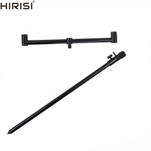 Hirisi Fishing Rod Pod Fishing Bank Stick 40-70cm with 1pcs Fishing Buzz Bar 25cm Black Color Carp Fishing Tackle 2024 - buy cheap