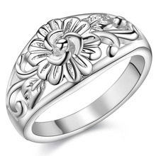 beautiful flower classic  Silver plated ring, silver fashion jewelry ring For Women&Men , /IMOAOXJX CMPNQJRD 2024 - buy cheap