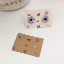 100Pcs 2.5*3.5cm Small Paper Earring Packaging Cards,Jewelry Accessory Displays Cards Kraft Ear Studs Card Prices Label Tags 2024 - buy cheap