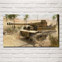 Pôsteres de campo de batalha no deserto tanque militar, imagem de parede, decoração de casa, sala de estar para quarto kf811 2024 - compre barato