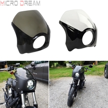 Motocicleta 5,75 "Faro de carenado máscara frente parabrisas para Harley Sportster XL883 XL1200 de deslizamiento Dyna Road King 2024 - compra barato