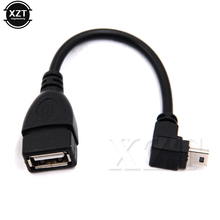 Портативный дизайн вверх, черный Переходник USB A «мама» в Mini 5P USB B «папа», кабель OTG 2024 - купить недорого