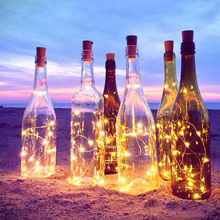 Пробковые светильники в форме винных бутылок 1 м/2 м DIY светодиодные гирлянды с пробкой для бутылки украшение для рождественской вечеринки 2024 - купить недорого