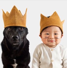 2016 chapéu de malha macia coroa moda instagram, chapéu adorável bebê engraçado presente de aniversário para crianças 2024 - compre barato