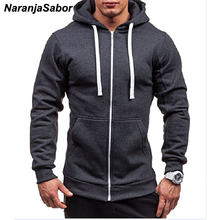NaranjaSabor Men's Hoodies Casual Men Hooded Coats Long Sleeve Jackets Zipper Sweatshirt Slim Fit Sportswear Male Tracksuit N446 2024 - buy cheap