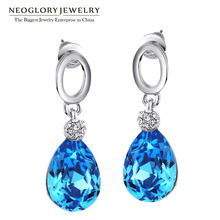 Neoglory Austrian Crystal Drop Earrings Brincos for Women Fashion Jewelry Wholesale Arrival Gift 2020New 2024 - buy cheap