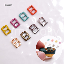 Mini Botón de 3mm de hebilla de tres deslizamiento para muñeca Blyth BJD, accesorios para zapatos hebillas accesorios, 8 colores, 20/50/100 Uds. 2024 - compra barato