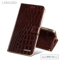 2018 New brand phone case Crocodile tabby fold deduction phone case For OPPO R11S cell phone package handmade custom 2024 - buy cheap