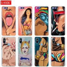 Silicone Cover Case For Xiaomi Mi 8 8SE A1 A2 5 5S 5X 6 Mi5 MI6 NOTE 3 MAX Mix 2 2S hot flirt sexy girl 2024 - buy cheap