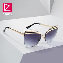 DENISA Rimless Cat Eye Sunglasses Girls 2019 Fashion Trendy Retro Red Sun Glasses For Women UV400 lunette de soleil femme G22063 2024 - buy cheap