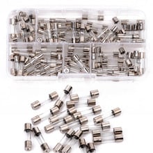 100pcs DIY Quick Blow Glass Tube Fuse Assorted Kits 5 x 20mm Fast-blow Glass Fuses 0.2A 0.5A 1A 2A 3A 5A 8A 10A 15A 20A 2024 - buy cheap