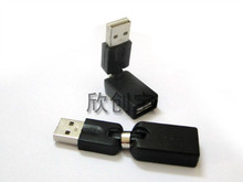360 rotatory joint usb 2.0 A male to A female adapter connector black 2024 - buy cheap