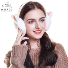 WELROG Winter Warm Earmuff For Women Plush Warm Earcap Children Lovely Winter Earmuffs Women's Rabbit Ears Ear Cover Earwarmers 2024 - buy cheap