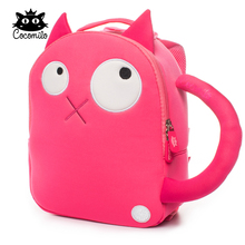 Cocomilo Kids School Backpack Girls Lovely Pink Cat Printing Anti-lost Baby Bag with Belt Cute Kindergarten Animal School Bag 2024 - buy cheap