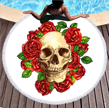 YI CHU XIN 3D Skull  Series Microfiber round beach towel  Sport Yoga Blanket Swimming Bath Towel beach towels for adults 2024 - buy cheap