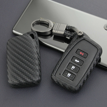 2019 Car Key Fob Case Carbon Fiber for Lexus Carbon Fiber Car Key Fob Case Cover Chain Ring Keychain Accessories Car Key Cover 2024 - buy cheap