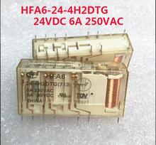 Relé de HFA6 24-4H2DTG HFA6-24-4H2DTG 24VDC DC24V 24 V 6A 250VAC 14PIN 2024 - compra barato