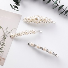 Elegant Korean Simulated Pearl Hair Clips for Women Zircon Bang Barrettes Hairpins Hair Jewelry Accessories Girls Gift MJ1751 2024 - buy cheap