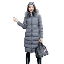 Women Coat Women Winter Women's Coat parkas Big fur Collar Padded Warm Woman Cotton Coat Winter Hoodies Print Coat J993 2024 - buy cheap