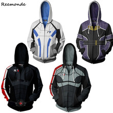 Game Mass Effect 3 N7 Hoodies Sweatshirts Cosplay Costume Tali'Zorah T shirt Jacket Coat Zipper Hooded Sweater Men Boy Clothes 2024 - buy cheap