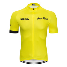 Быстросохнущая велосипедная Джерси STRAVA, летняя одежда с коротким рукавом для горных велосипедов, одежда для велоспорта, одежда для гонок, 2019 2024 - купить недорого