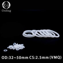 5PCS/lot Silicone Ring Silicon/VMQ O ring OD32/34/35/38/40/42/44/45/48/50*2.5mm Thickness Rubber O-Ring Seal Gaskets Washer 2024 - buy cheap