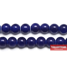 16" Imitation Dark Blue Round Glass Loose Beads 6 8 10MM Pick Size for Jewelry Making IJ2 2024 - buy cheap