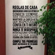 Española NORMAS DE CASA reglas DE la CASA etiqueta DE la pared decoración familia decoración DE la CASA vinilo etiquetas DE la pared habitación DE 2024 - compra barato