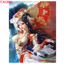 5D diy diamond painting Japanese geisha/woman full square round diamond embroidery full display mosaic cross stitch home decor 2024 - buy cheap