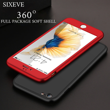 Luxury 360 Full body protection Phone Case For iphone 6 S 6S 7 8 X XS Max XR 5 5SE 6Plus 6SPlus 7Plus 8Plus Soft Silicone Cover 2024 - buy cheap