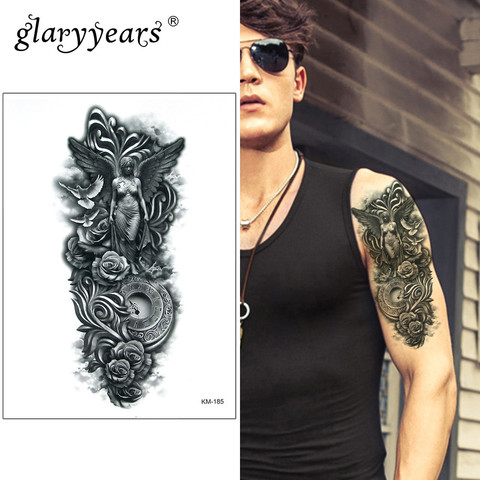 Временная татуировка Glaryyears на маленькую руку, наклейка, искусственная татуировка, ангел, флеш-тату, водонепроницаемый, маленький боди-арт, для мужчин и женщин, искусственная татуировка 2022 - купить недорого