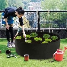 50 Gallons Round Planting Container Grow Bags Breathable Felt Fabric Planter Pot For Plants Nursery Pot Fabric Raised Garden Bed 2024 - buy cheap