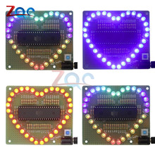 DIY Electronic Kit Heart Shape Colorful LED Module Love Water Light STC89C52 Parts & Components 2024 - buy cheap