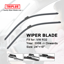 Wiper Blade for VW R32 (2008-Onwards) 1set 24"+19",Flat Aero Beam Windscreen Wipers Frameless Windshield Soft Blades 2024 - buy cheap