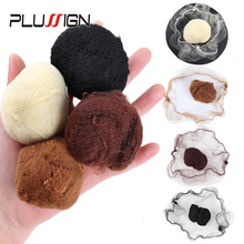 Plussign 20 Pcs/Lot Top Nylon Net Star Dance Recital Buns / Hair Extension Weaving Cap Brown Black beige Color 2024 - buy cheap