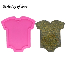 Shiny Baby t-shirt shape Key chain mold DIY epoxy Resin clothes silicone mold for Keychain accessories Pendant DY0062 2024 - buy cheap