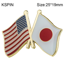 U.S.A Japan Friendship Flag Badge Flag Brooch National Flag Lapel Pin International Travel Pins Collections XY0294 2024 - buy cheap