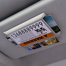 Car styling Sun Visor Parking Card Holder Accessories Sticker For Toyota Corolla Avensis Yaris Rav4 Auris Prius Prado Camry 40 2024 - buy cheap