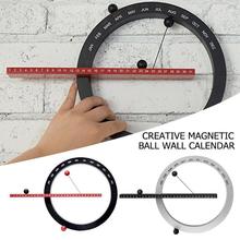 Creative Magnetic Ball Wall Clock 3d Calendar Perpetual Novelty 2019 Home Decor Modern Design European Style Living Room 50ZB88 2024 - buy cheap